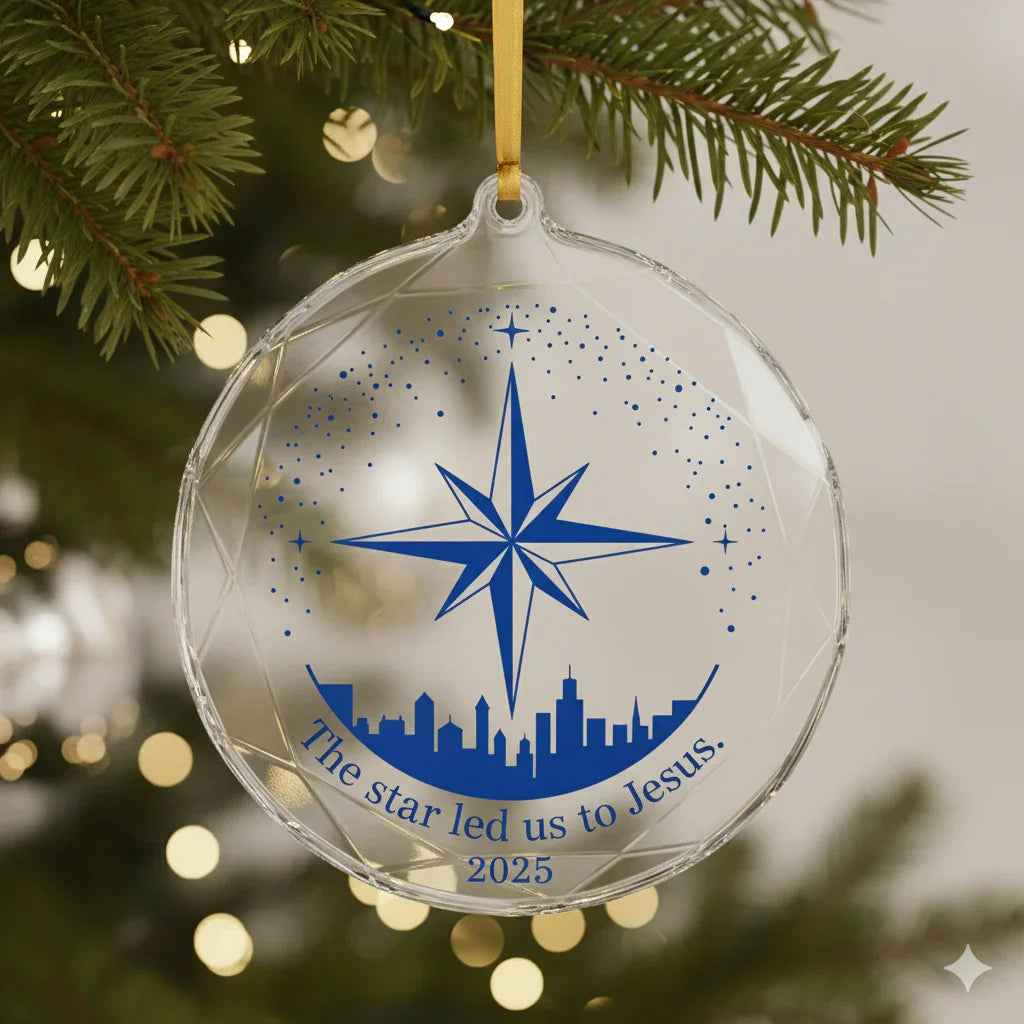 Star Led Us to Jesus Personalized Christmas Ornament