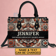Mandala Leather Bag - Personalized Christian Handbag - Faith In My Bag is a brand operated by Gemini Clothing LLC