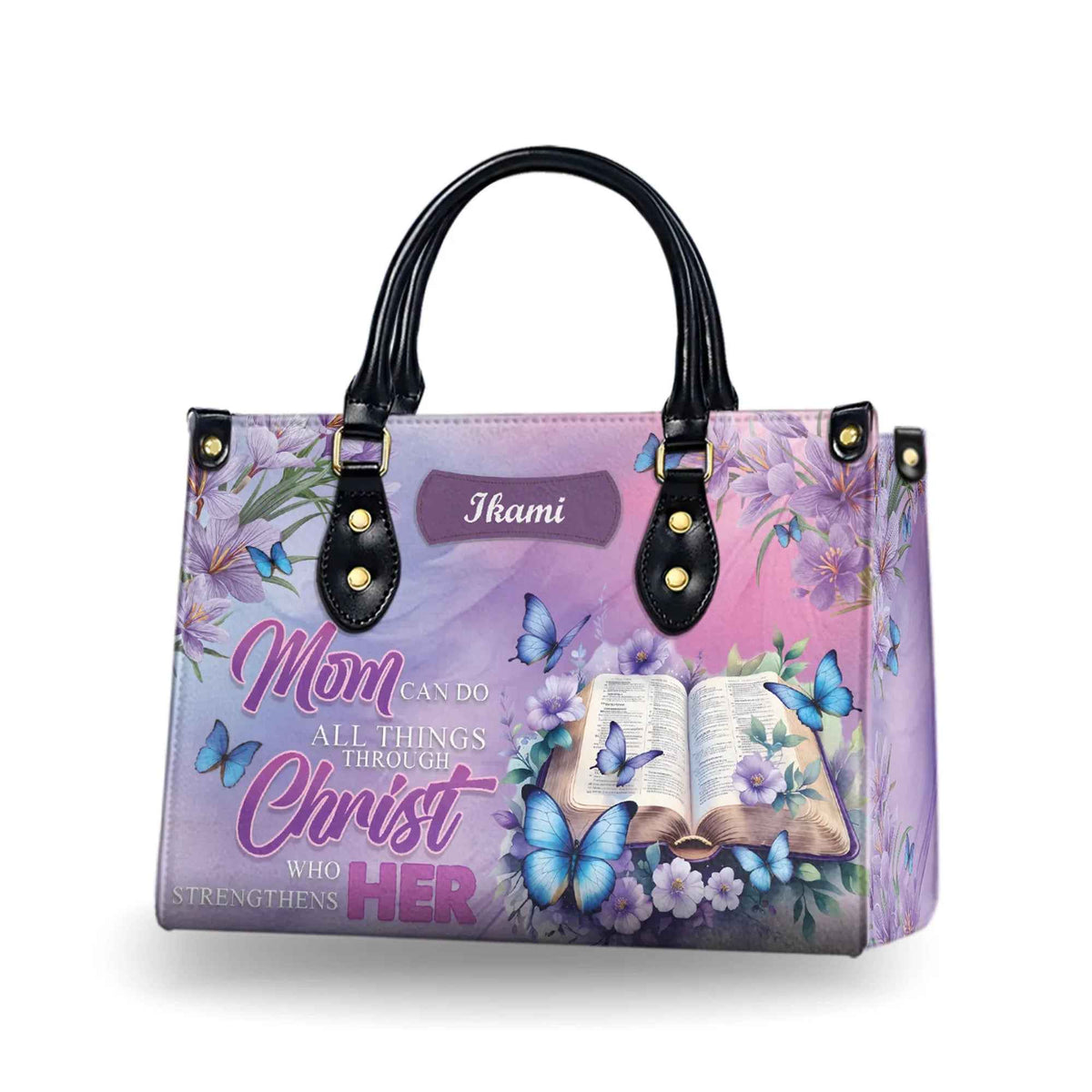 Mom Can Do All Things Through Christ Personalized Christian Handbag