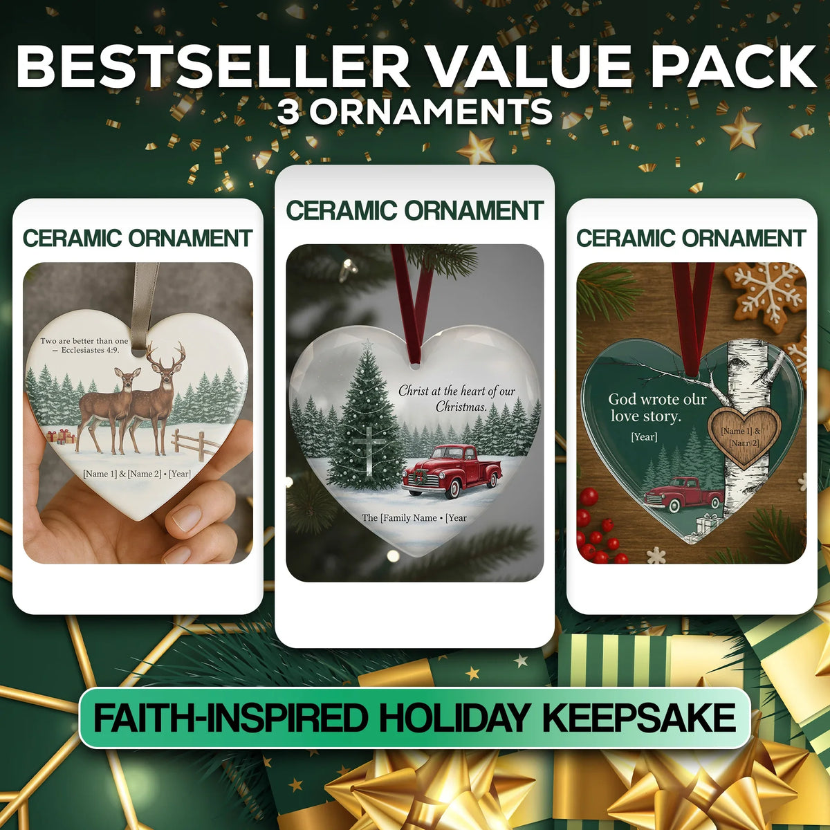 Handmade Bundle - Christmas Ornament - Faith In My Bag is a brand operated by Gemini Clothing LLC
