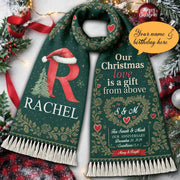 Christmas Scarf with Initial - Personalized Christian Gift - Faith In My Bag is a brand operated by Gemini Clothing LLC